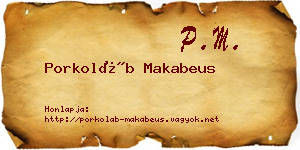 Porkoláb Makabeus névjegykártya